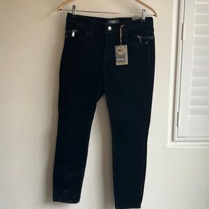 MOS MOSH Summer Velvet Jeans, Black Straight Leg, Women’s Size 29 NWT